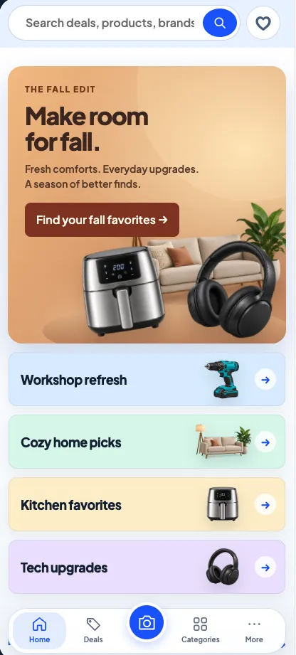 DealAware app home screen